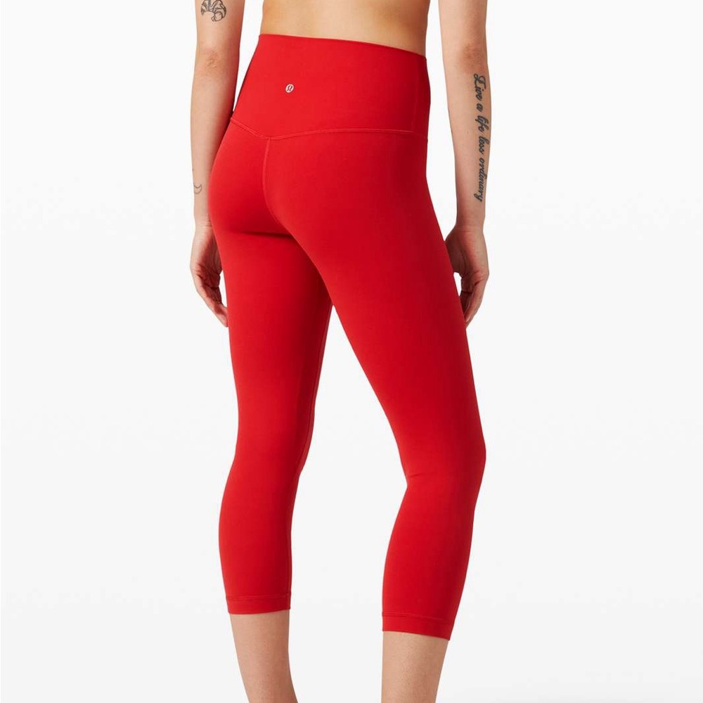 Lululemon Align Crop 21” Leggings in Dark Red size 4